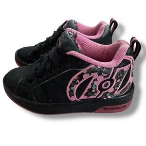Heelys Kids Wheel Sneakers Black Pink Polka Dot Youth 13‎
